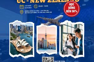 HỘI THẢO DU HỌC VÀ ĐỊNH CƯ ÚC - NEW ZEALAND, HỌC BỔNG LÊN ĐẾN 50%